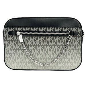 NEW Michael Kors Jet Set Large East West Zip Chain Crossbody Black Purse Handbag